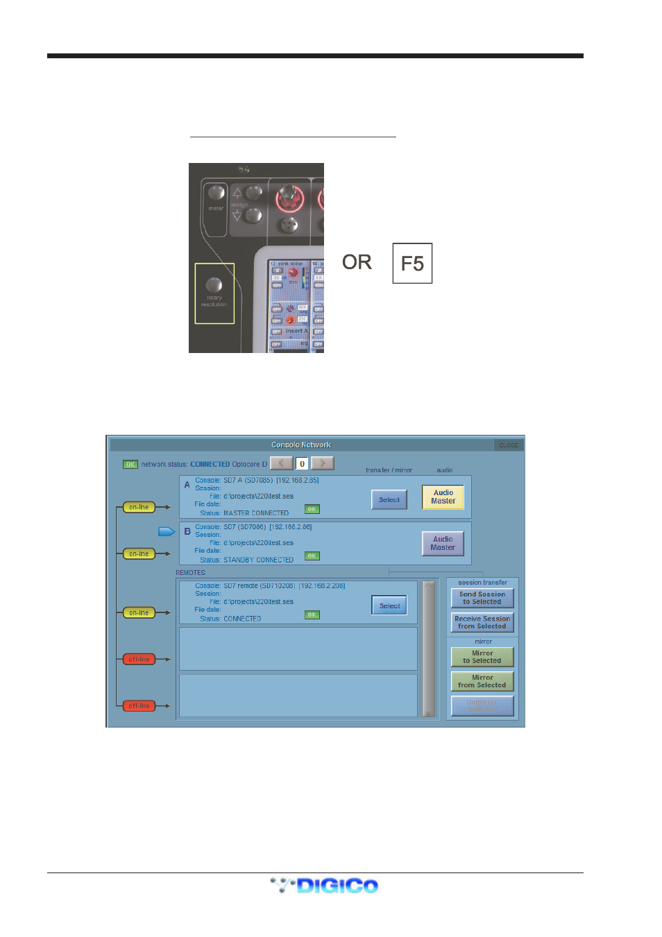 3 viewing the master screen, 4 network setup, Ex-007 user manual | DiGiCo EX-007 User Manual | Page 4 / 6