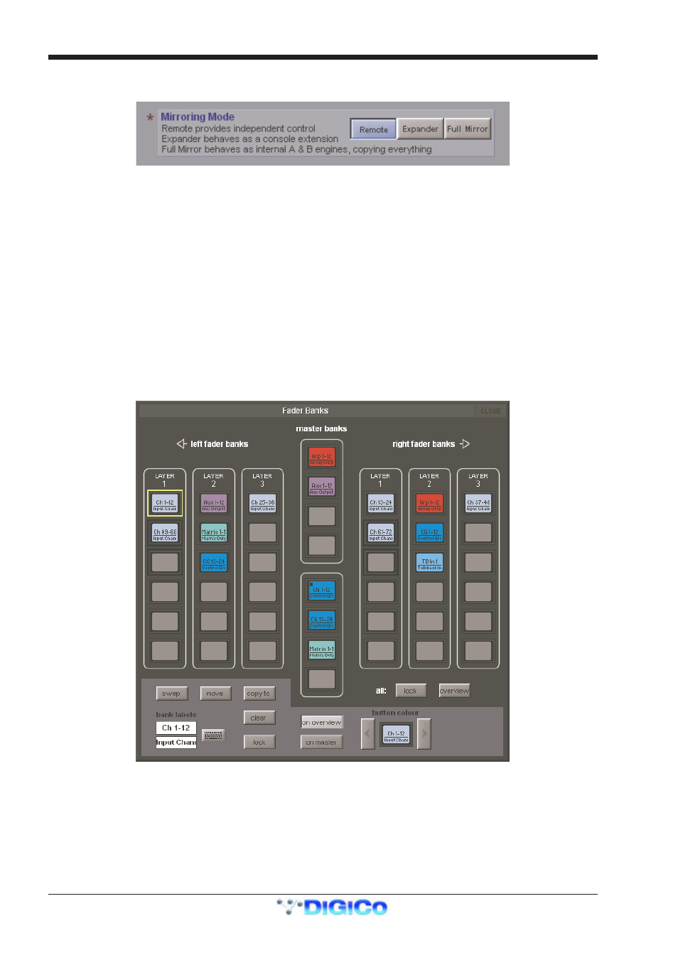 5 mirroring mode, 6 worksurface layout, Ex-007 user manual | DiGiCo EX-007 User Manual | Page 6 / 6