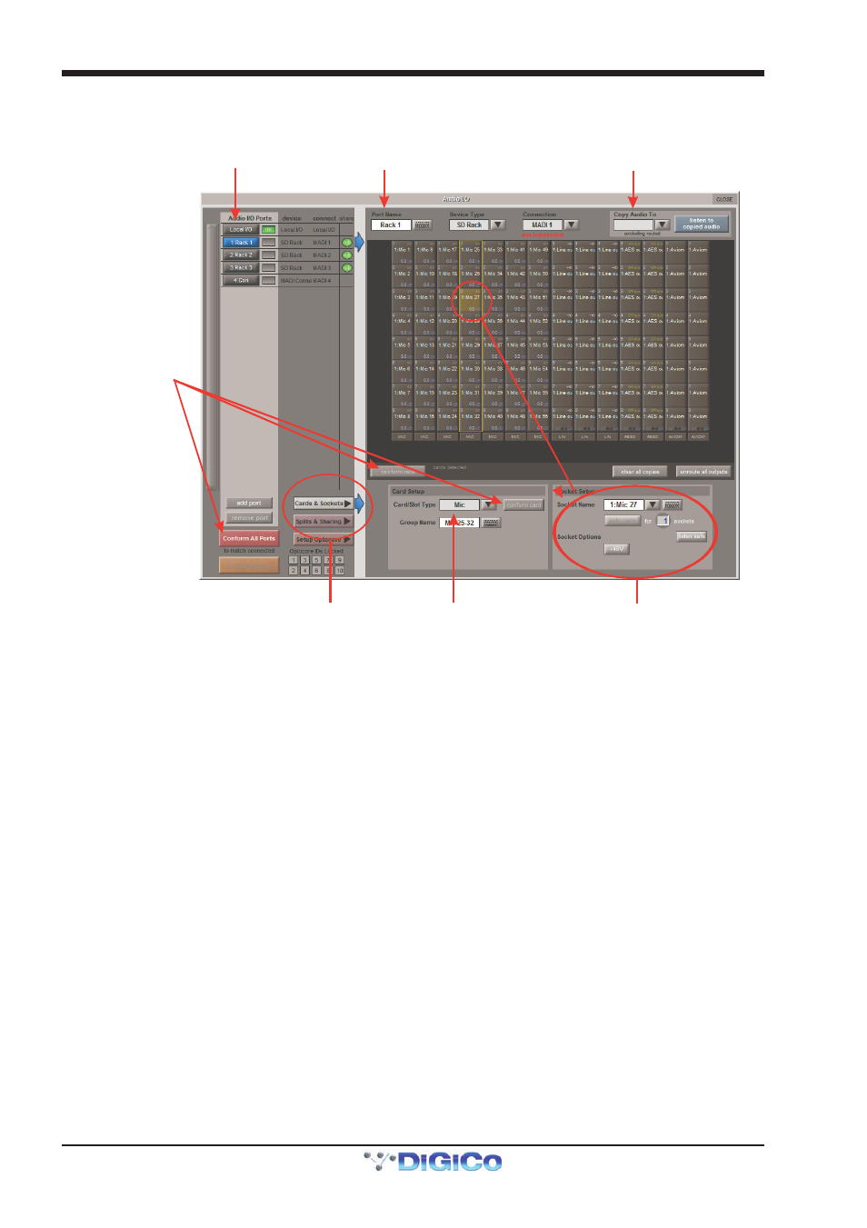 8 manual conforming of racks, 8 manual conforming of racks -12, Sd7 - getting started | Standard madi connections, Unrouting all outputs | DiGiCo SD7 User Manual | Page 16 / 30