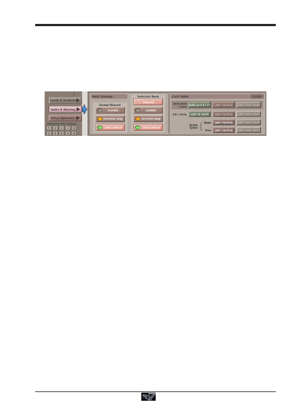 9 rack sharing, 9 rack sharing -13, Sd7 - getting started | DiGiCo SD7 User Manual | Page 17 / 30