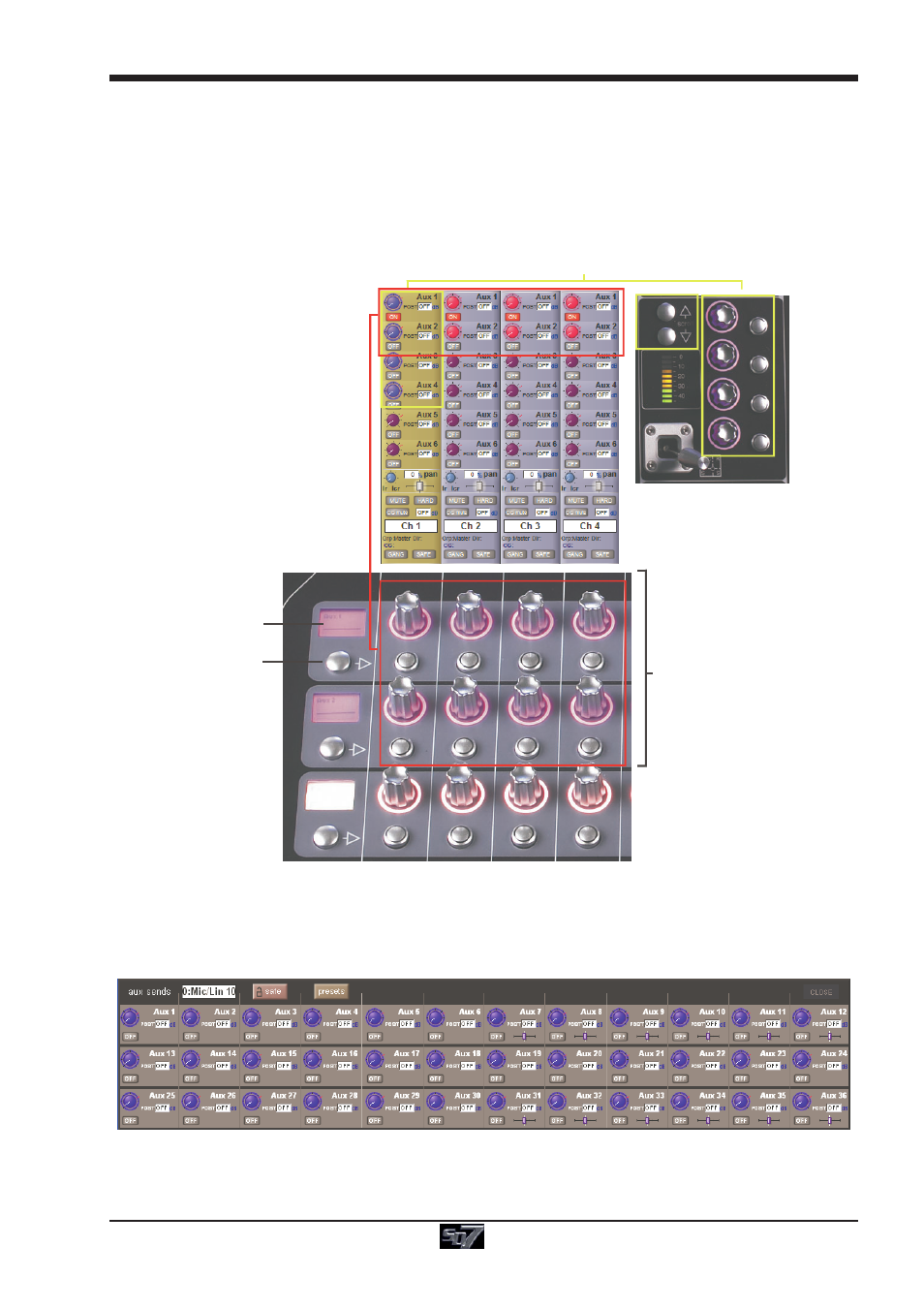 3 auxiliaries, 3 auxiliaries -21, Sd7 - getting started | DiGiCo SD7 User Manual | Page 25 / 30