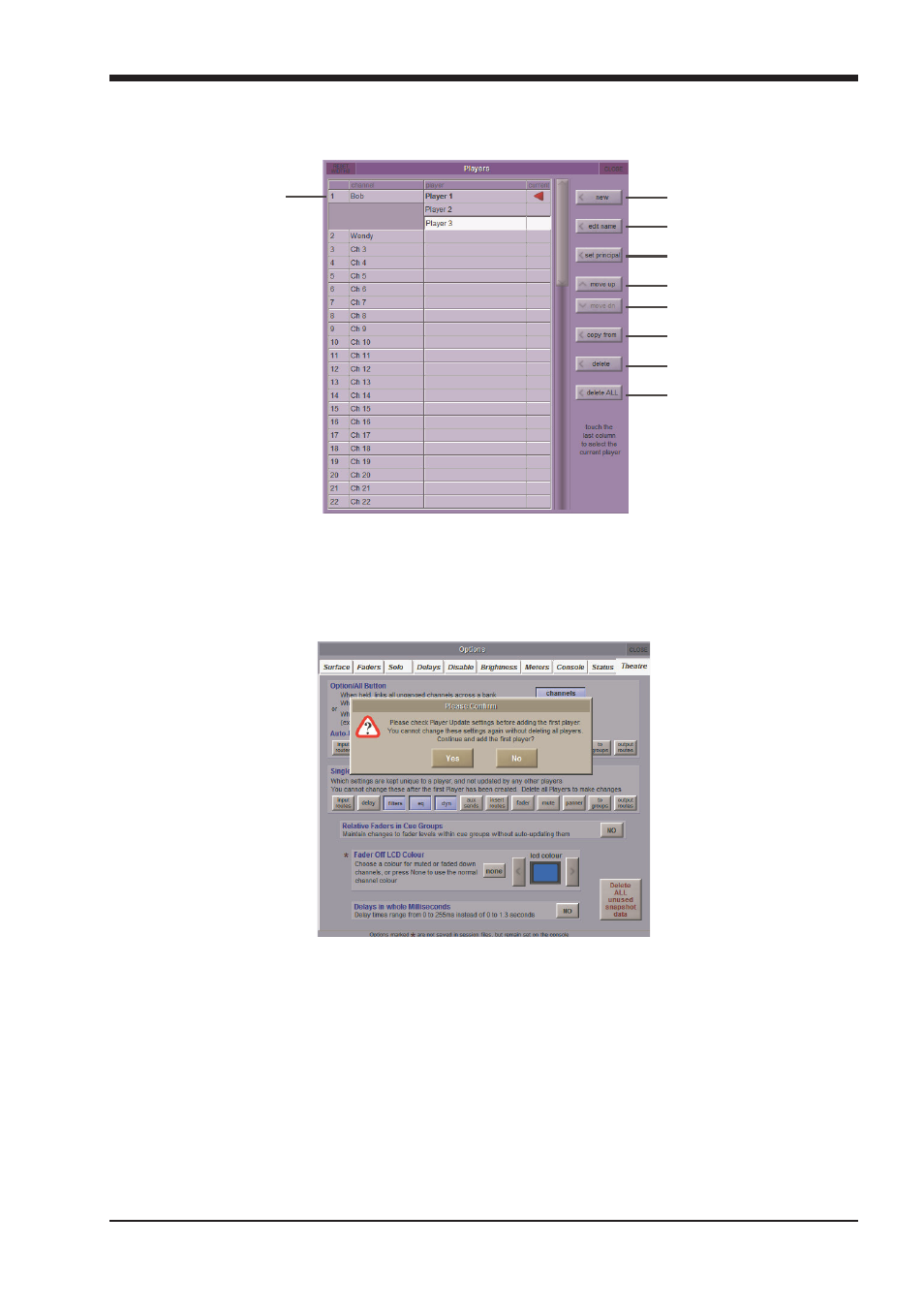 A2.1.8 players, Appendix 2 - sd theatre operation | DiGiCo Appendix 2 - SD Theatre User Manual | Page 11 / 13