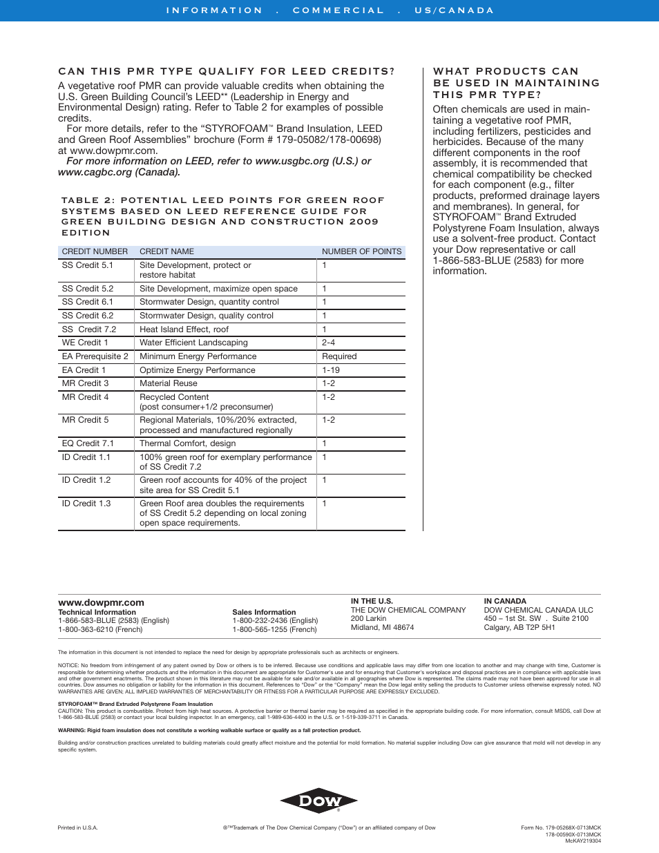 Dow Green Roof User Manual | Page 4 / 4