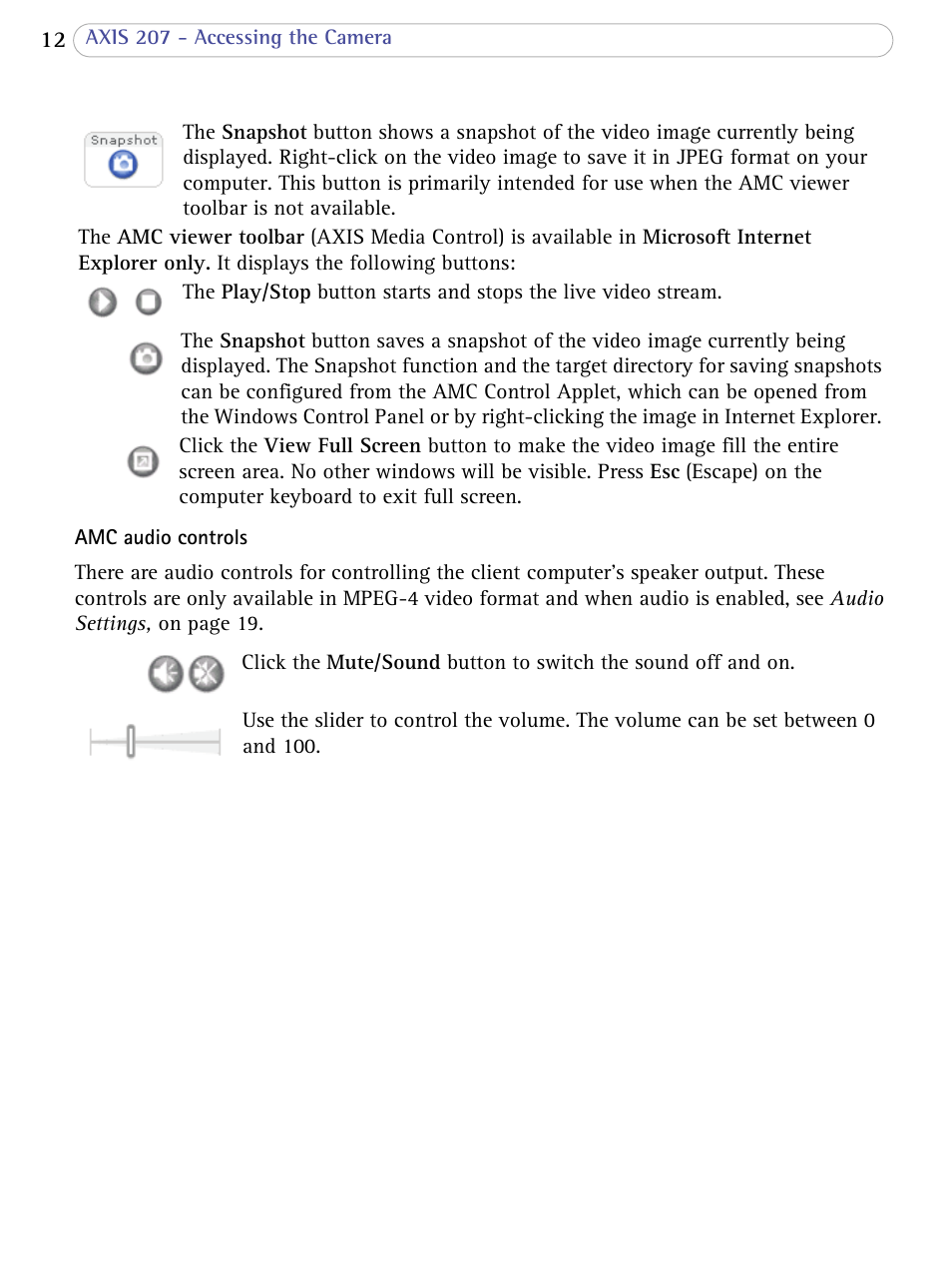 Axis Communications 207 User Manual | Page 12 / 54