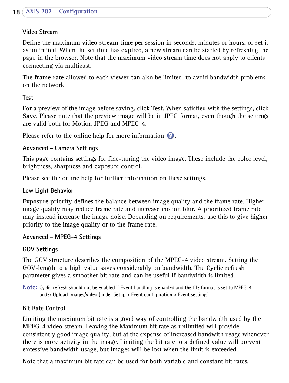 Axis Communications 207 User Manual | Page 18 / 54
