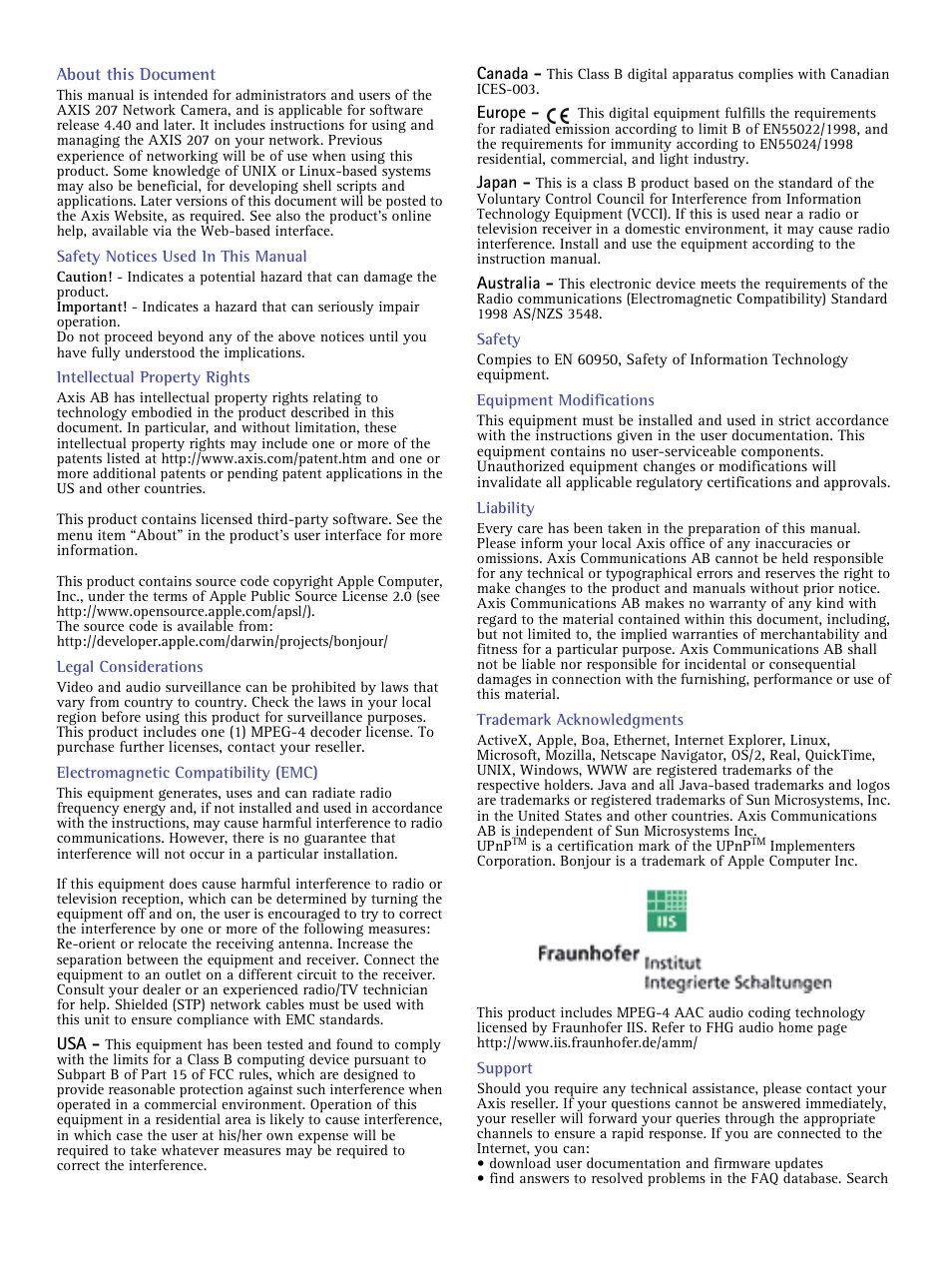 Axis communications, Product name> quick user’s guide | Axis Communications 207 User Manual | Page 2 / 54