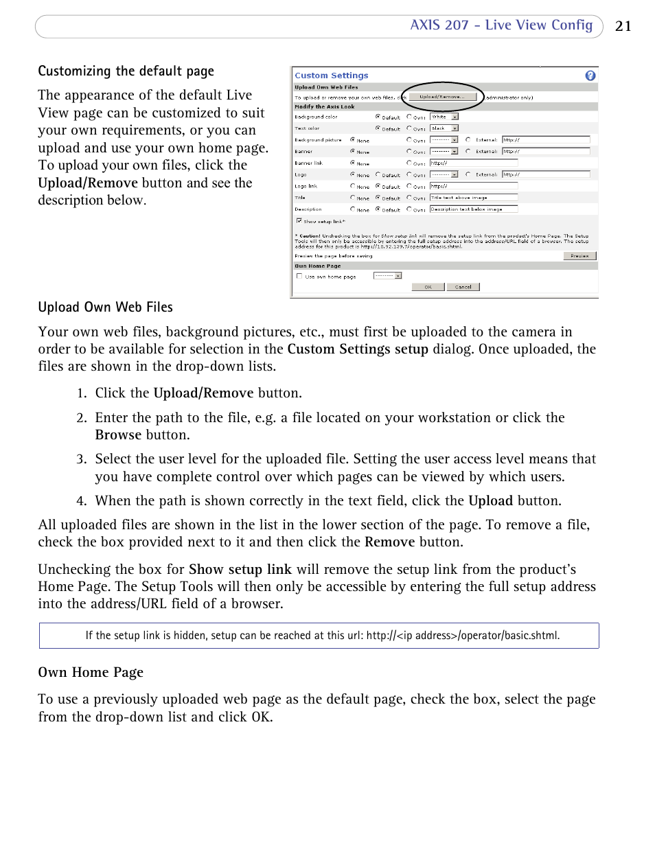 Axis Communications 207 User Manual | Page 21 / 54