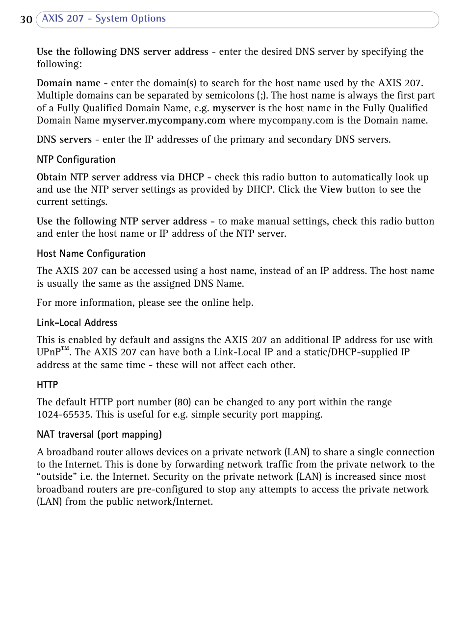 Axis Communications 207 User Manual | Page 30 / 54