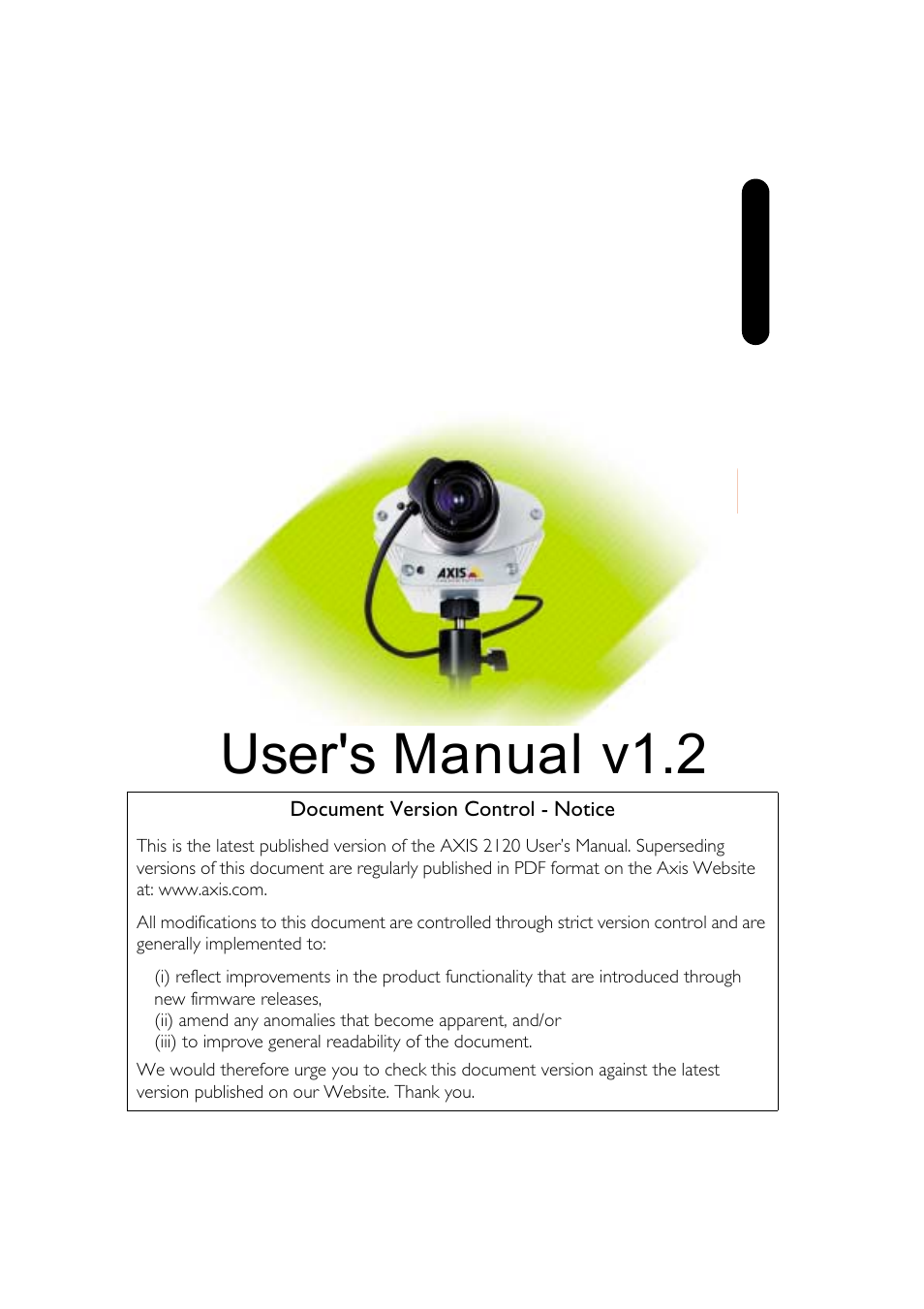 Axis Communications 2120 User Manual | 68 pages