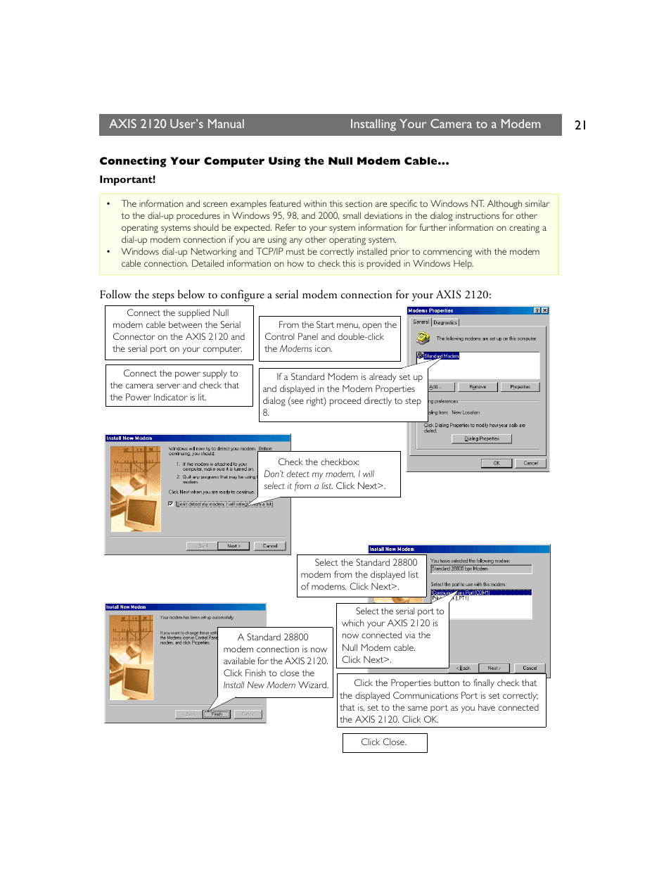 Axis Communications 2120 User Manual | Page 21 / 68