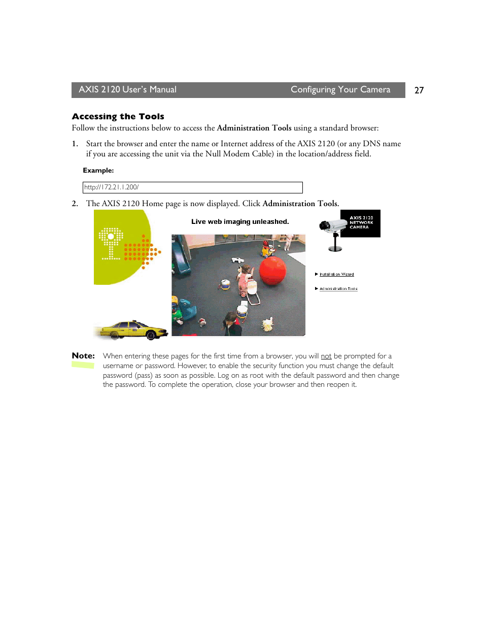 Axis Communications 2120 User Manual | Page 27 / 68