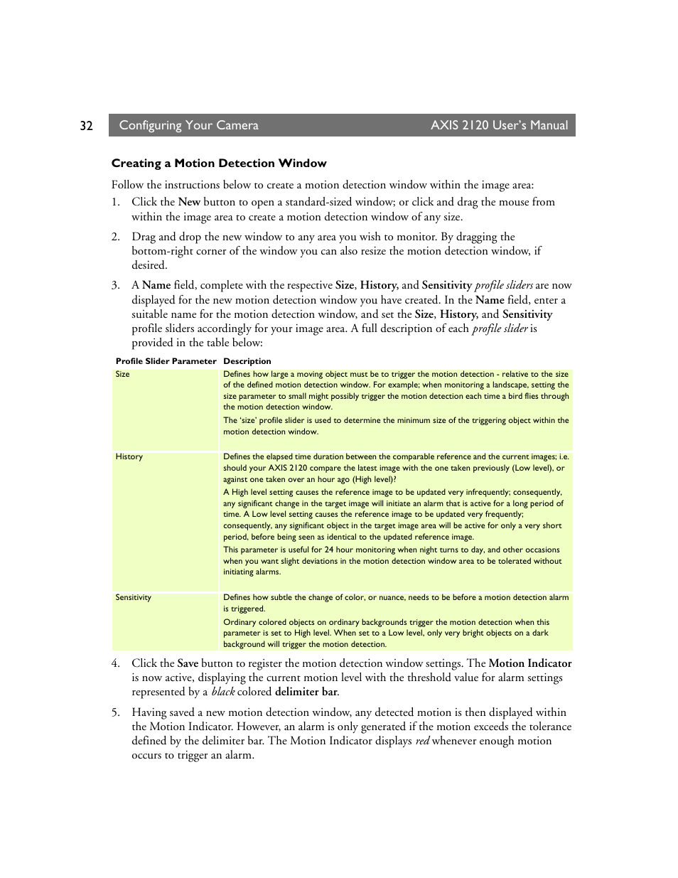 Axis Communications 2120 User Manual | Page 32 / 68