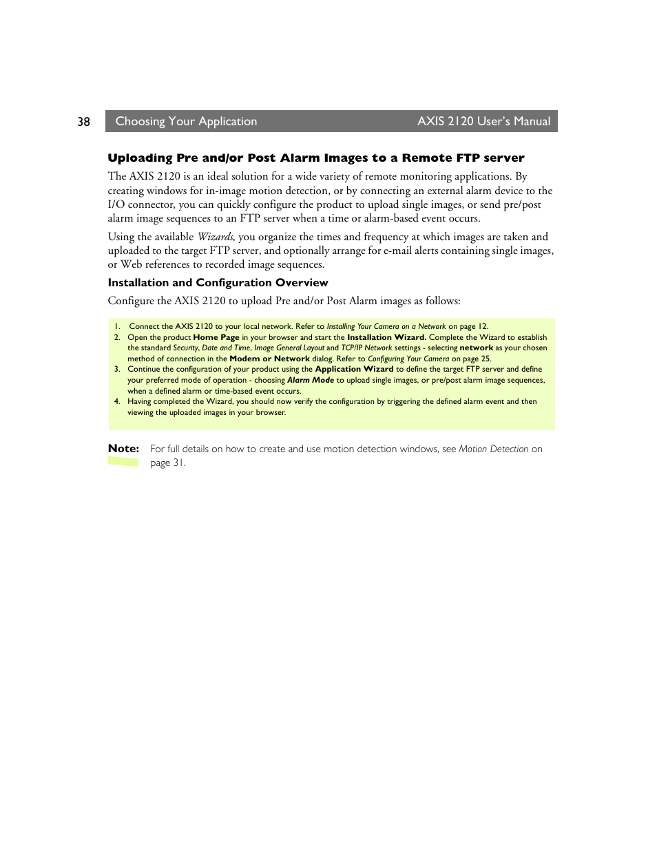 Axis Communications 2120 User Manual | Page 38 / 68