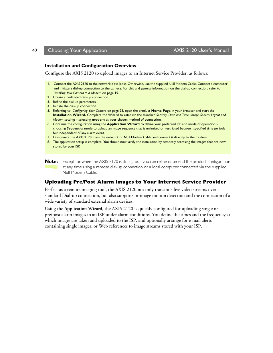 Axis Communications 2120 User Manual | Page 42 / 68