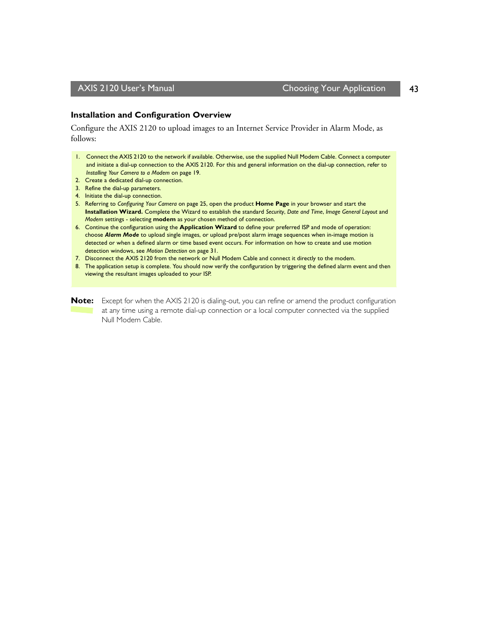 Axis Communications 2120 User Manual | Page 43 / 68