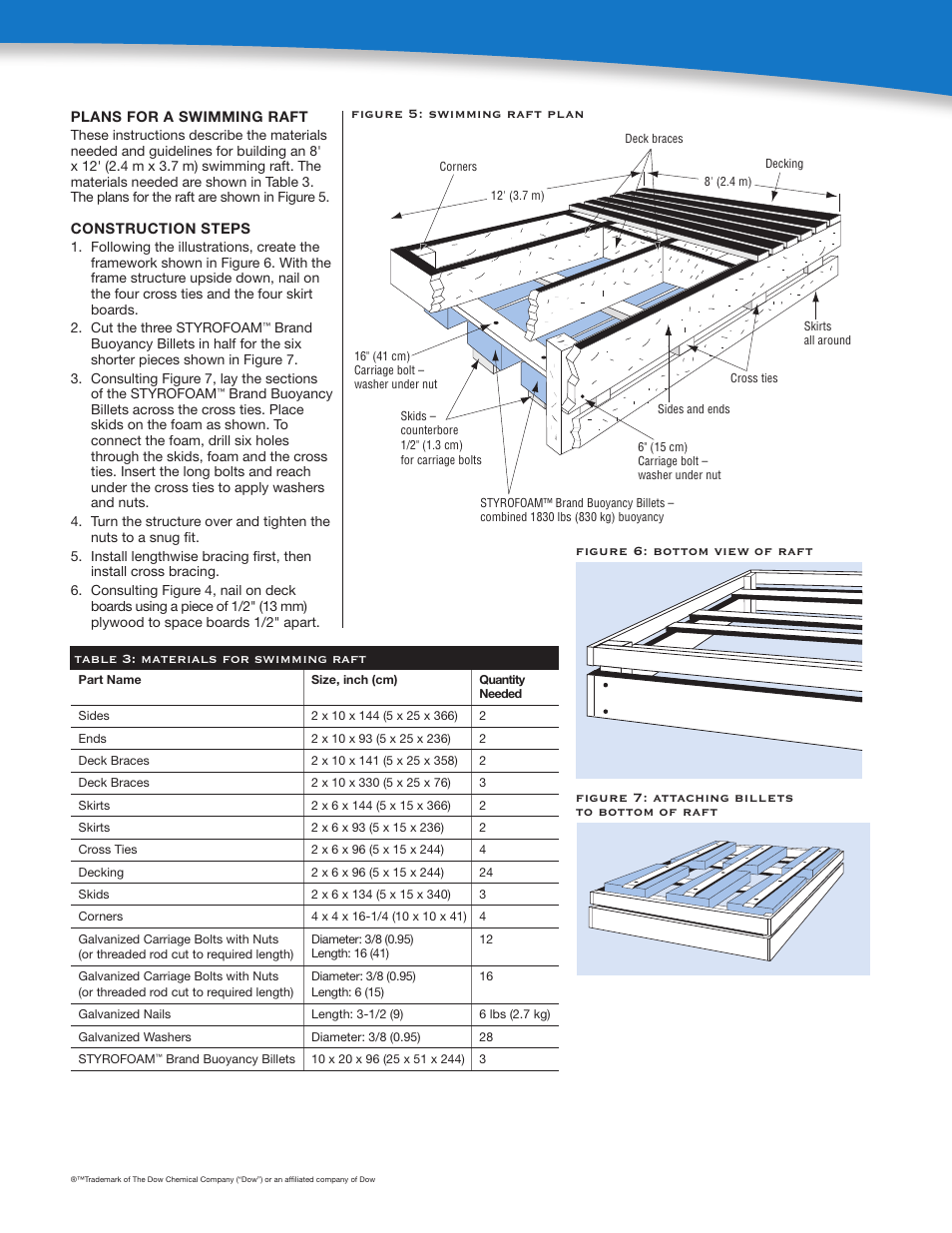 Dow FLOATING DOCKS, RAFTS AND BOAT WELLS User Manual | Page 3 / 4