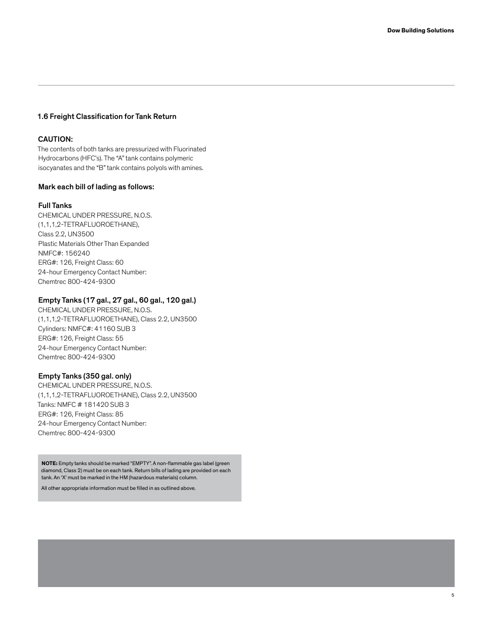 Dow FROTH-PAK Refill Systems User Manual | Page 13 / 36