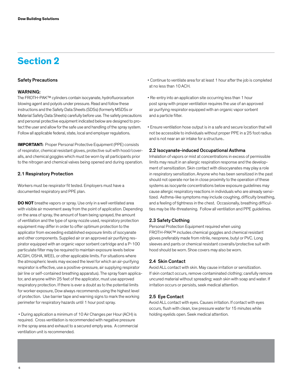 Dow FROTH-PAK Refill Systems User Manual | Page 14 / 36