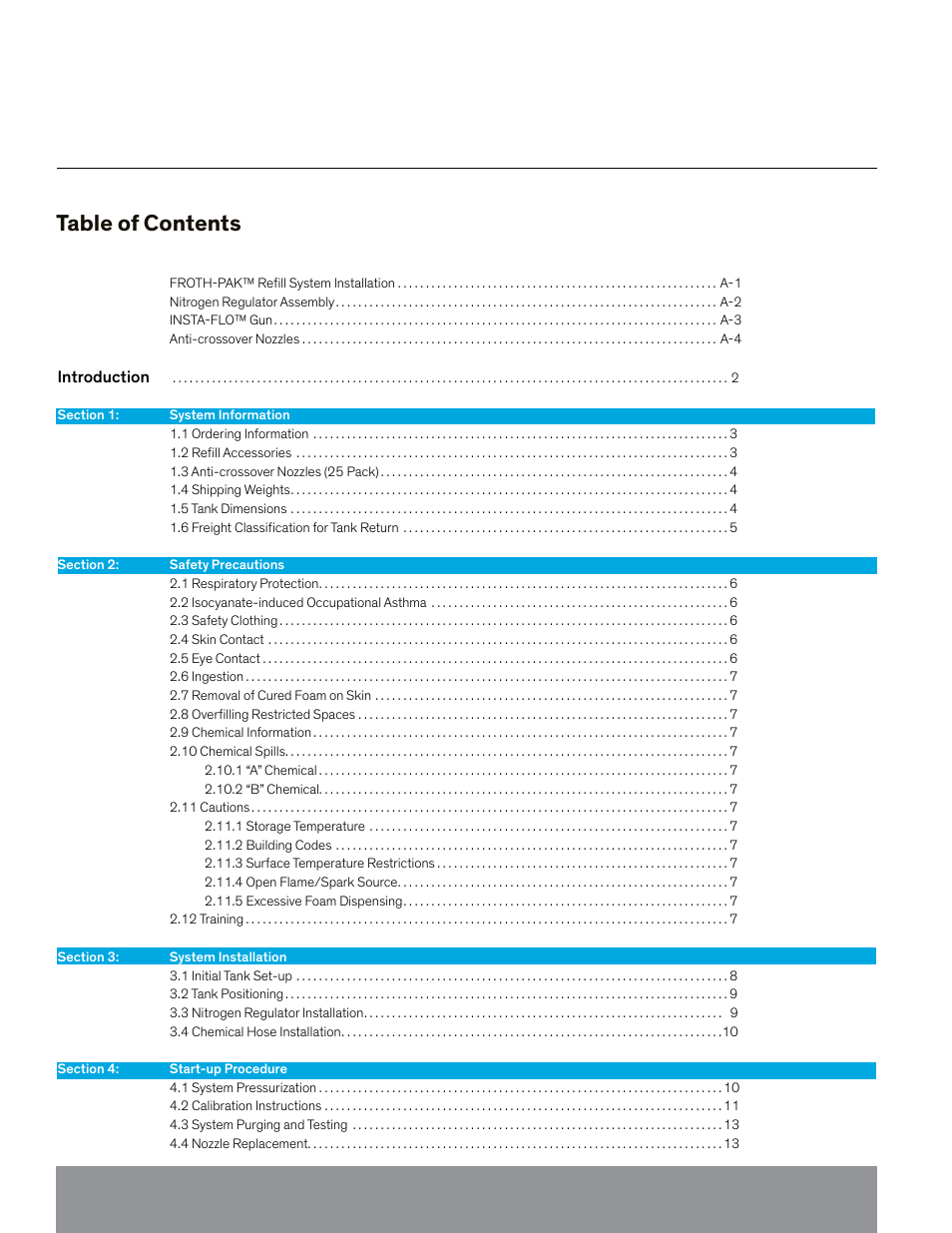 Dow FROTH-PAK Refill Systems User Manual | Page 2 / 36