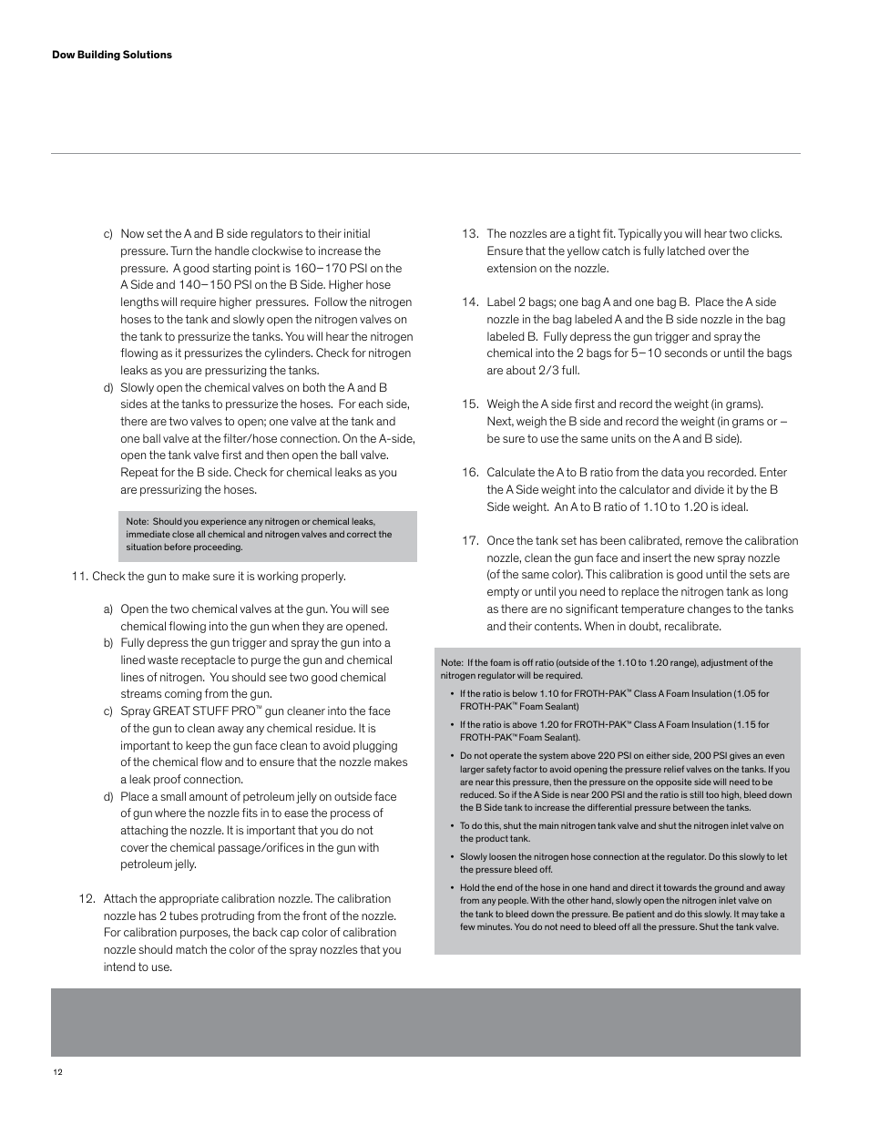 Dow FROTH-PAK Refill Systems User Manual | Page 20 / 36