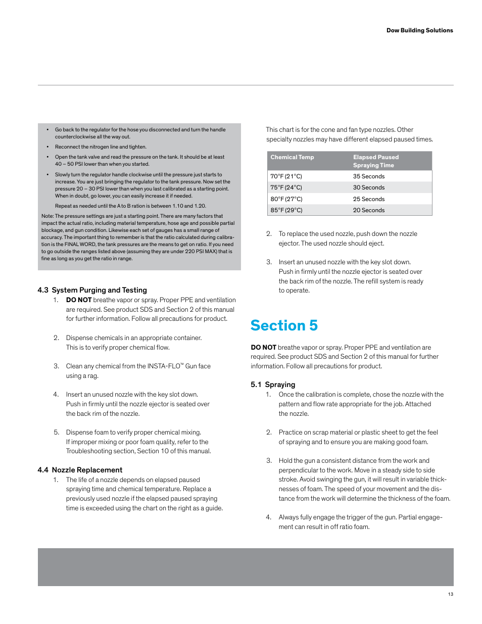 Dow FROTH-PAK Refill Systems User Manual | Page 21 / 36