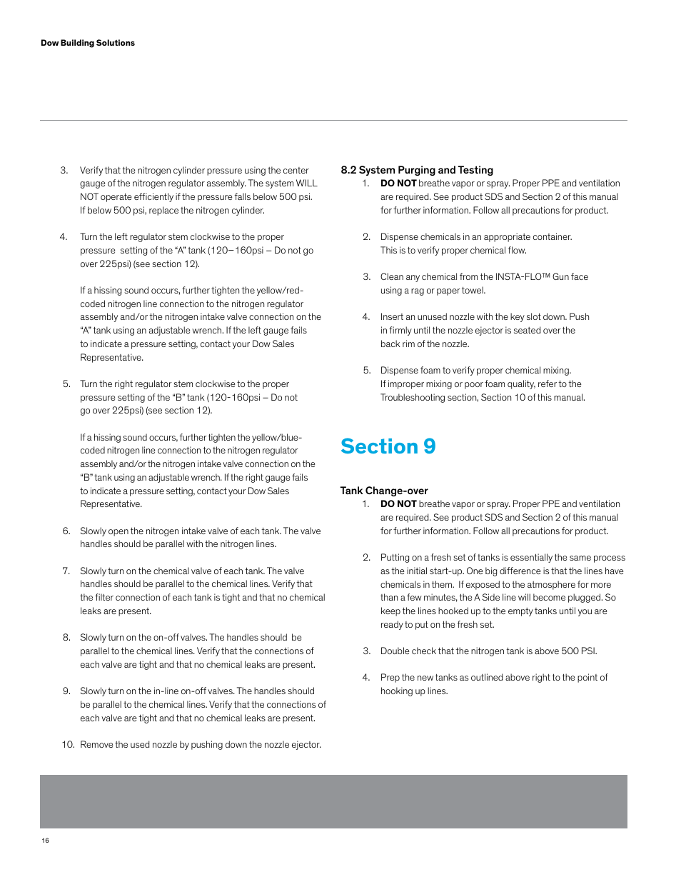 Dow FROTH-PAK Refill Systems User Manual | Page 24 / 36
