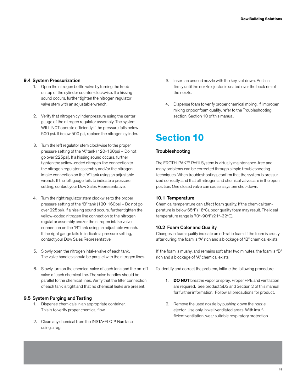 Dow FROTH-PAK Refill Systems User Manual | Page 27 / 36