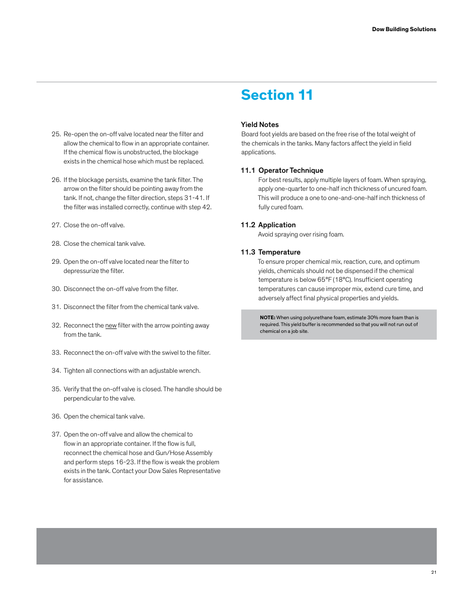 Dow FROTH-PAK Refill Systems User Manual | Page 29 / 36