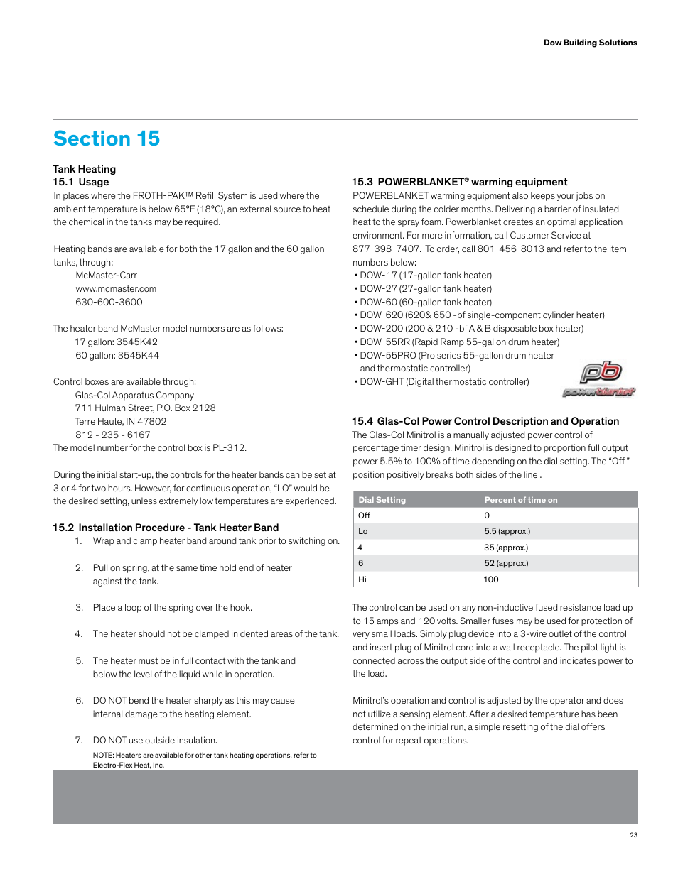 Dow FROTH-PAK Refill Systems User Manual | Page 31 / 36