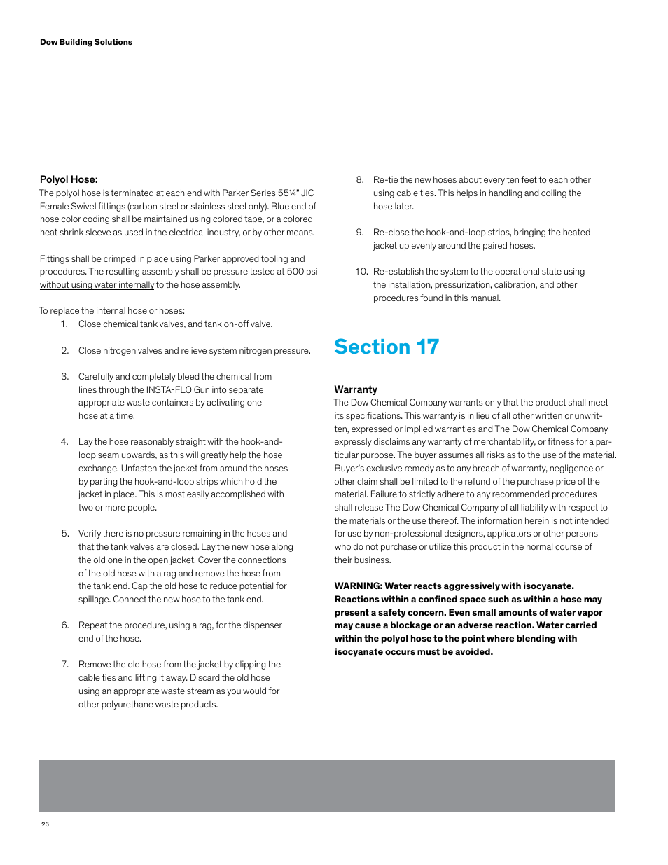 Dow FROTH-PAK Refill Systems User Manual | Page 34 / 36