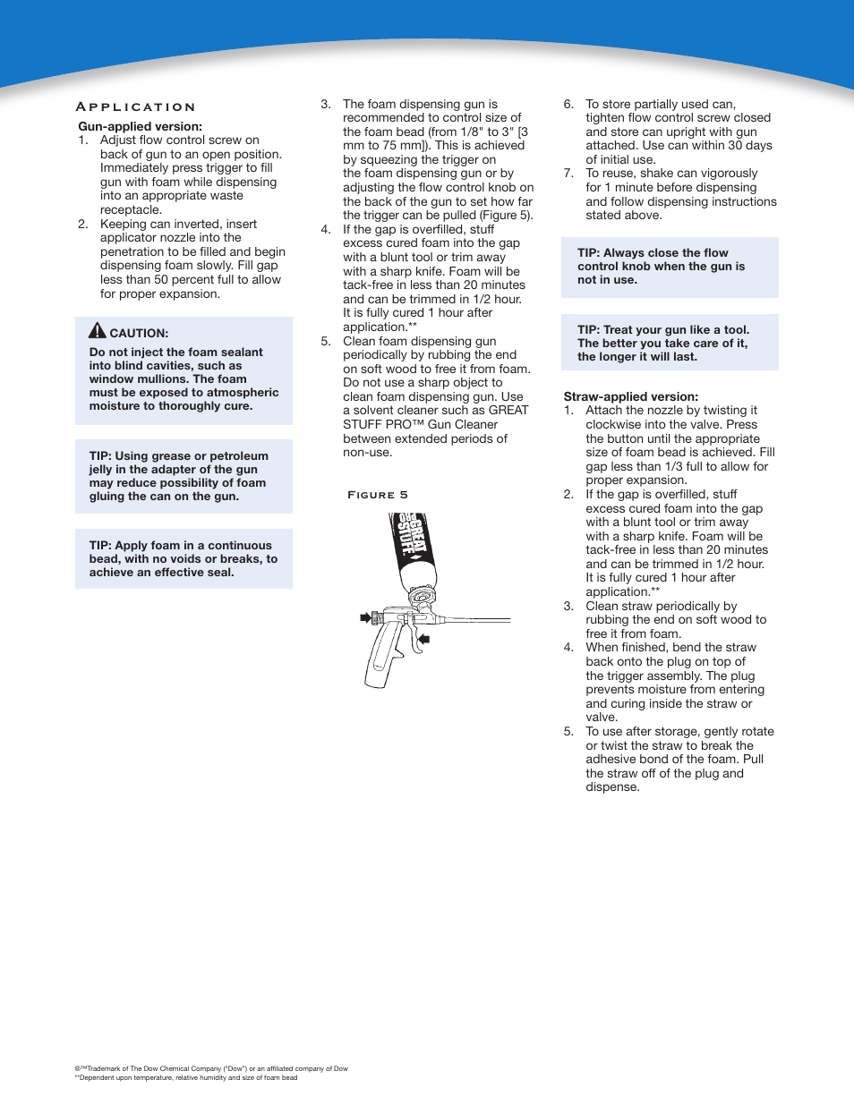 Applic ation | Dow GREAT STUFF PRO™ User Manual | Page 3 / 4