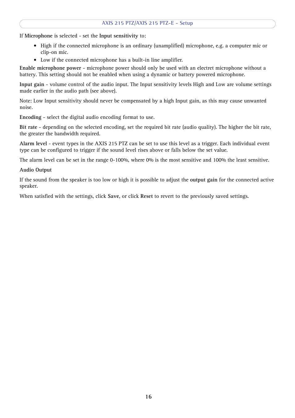 Axis Communications 215 PTZ-E User Manual | Page 16 / 53