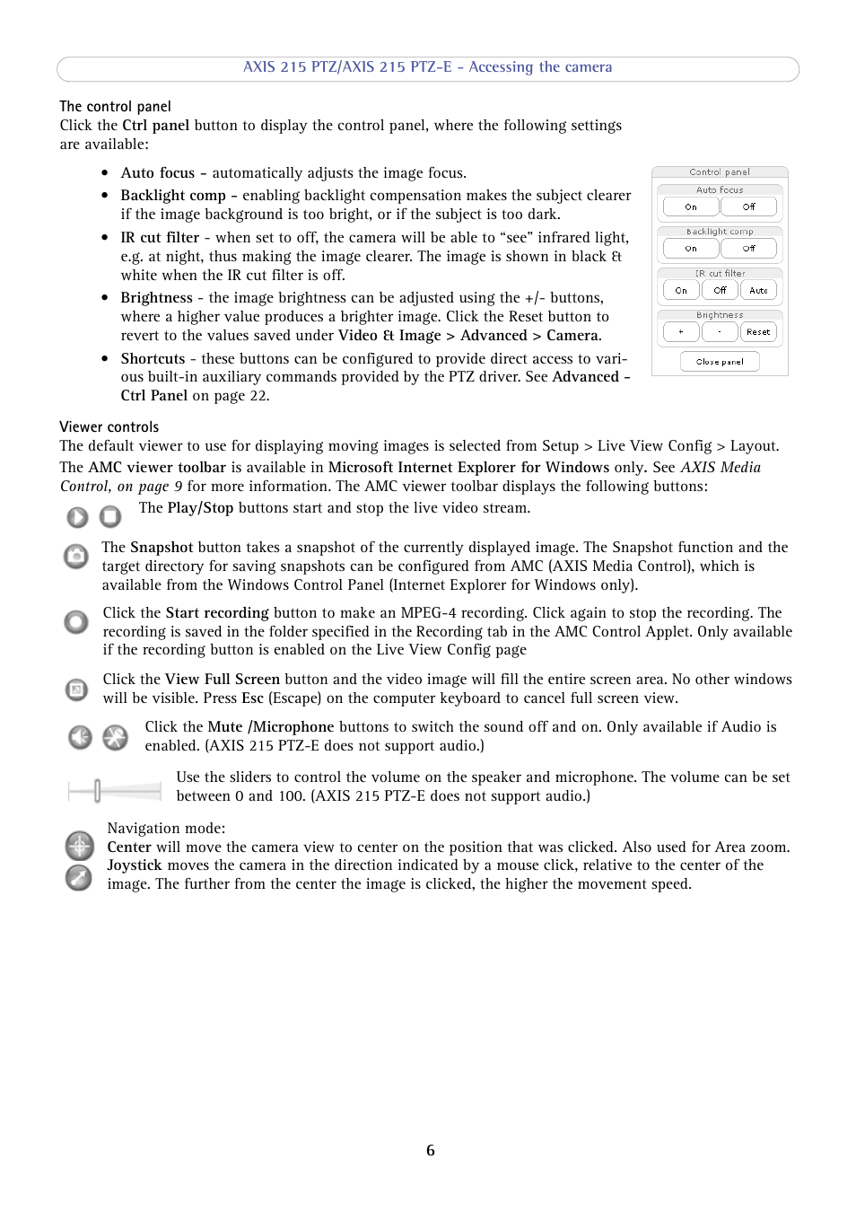 Axis Communications 215 PTZ-E User Manual | Page 6 / 53