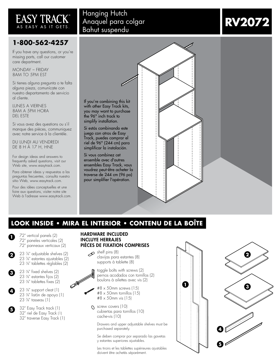 Easy Track RV2072 User Manual | 8 pages