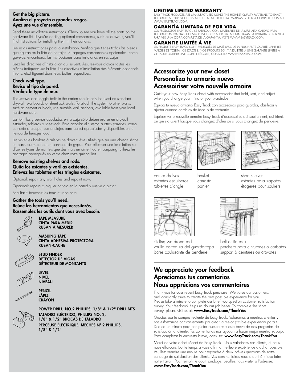Easy Track RV2072 User Manual | Page 2 / 8