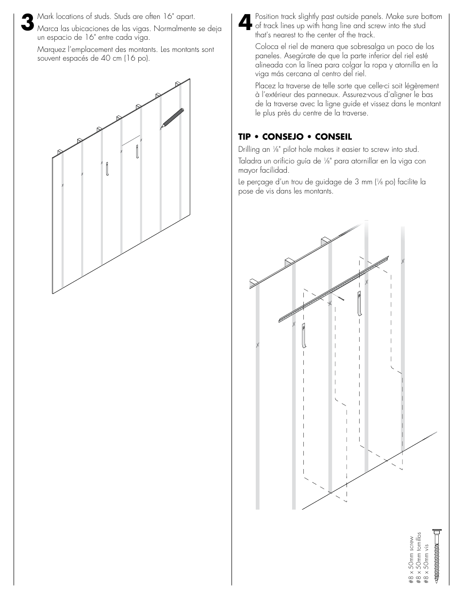 Tip • consejo • conseil | Easy Track RV2072 User Manual | Page 4 / 8