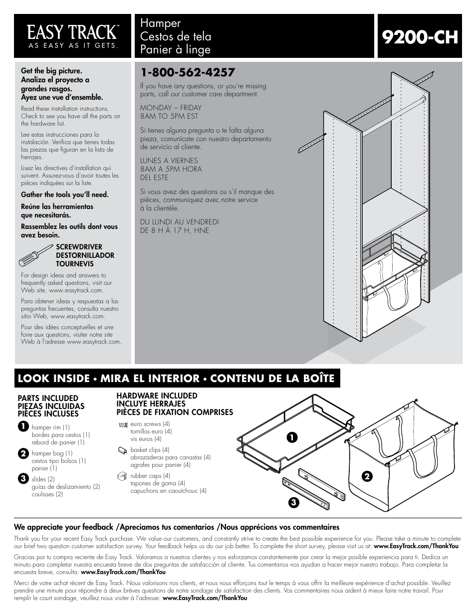 Easy Track 9200CH User Manual | 2 pages