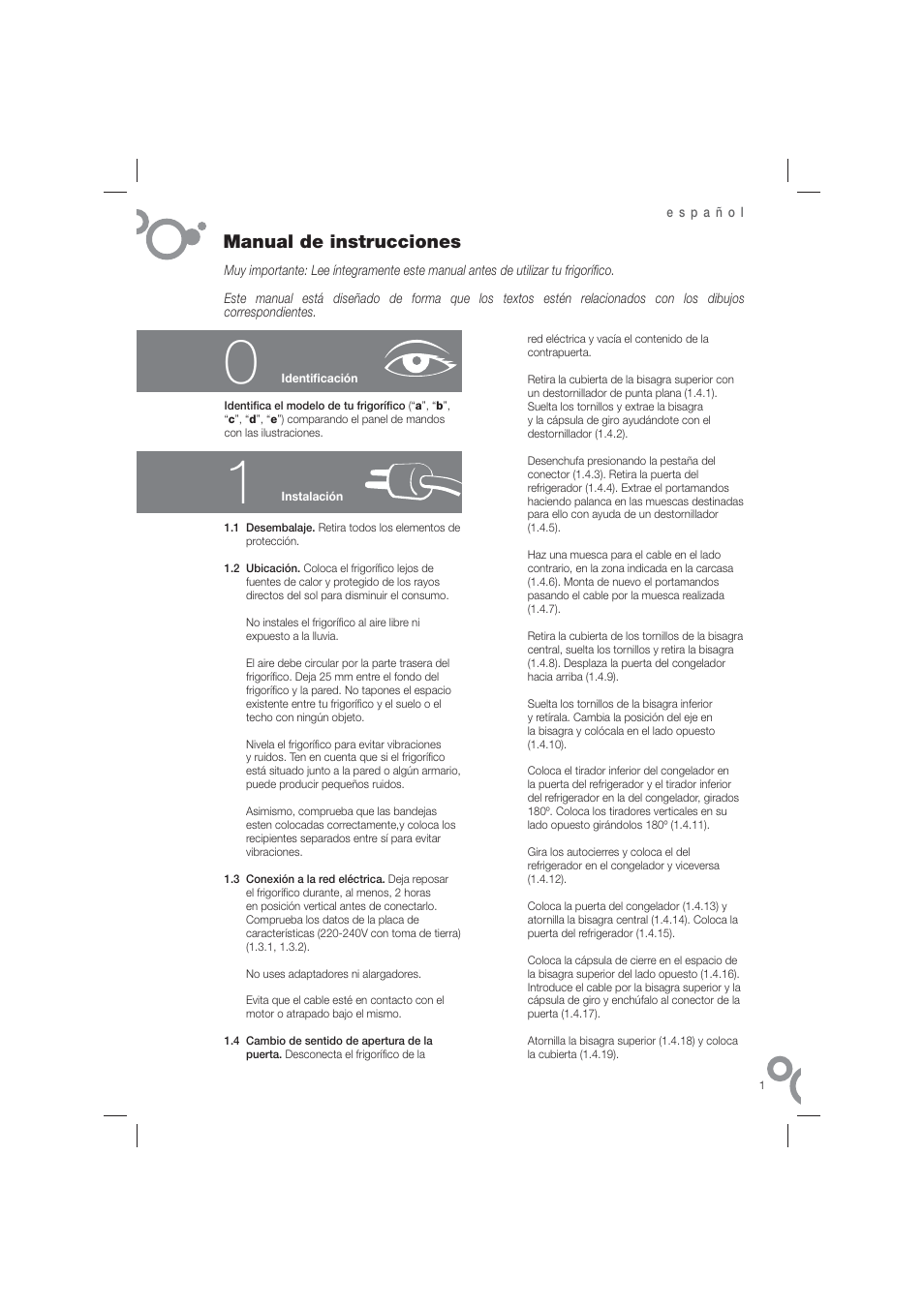 Manual de instrucciones | Fagor FFJ6825N User Manual | Page 3 / 58