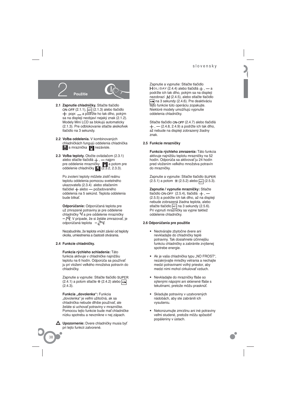 Fagor FFJ6825N User Manual | Page 40 / 58