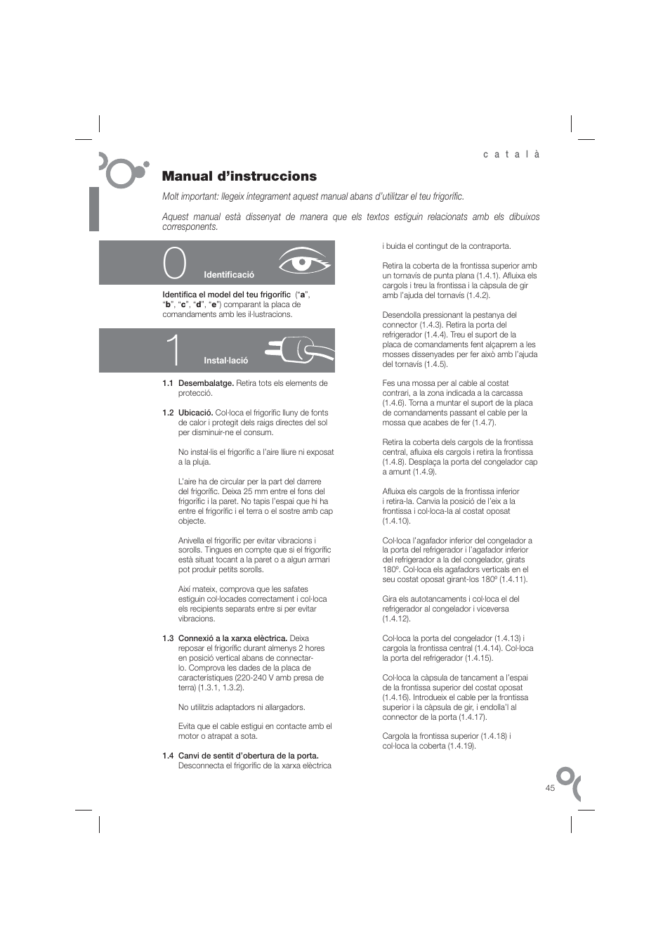 Manual d’instruccions | Fagor FFJ6825N User Manual | Page 47 / 58