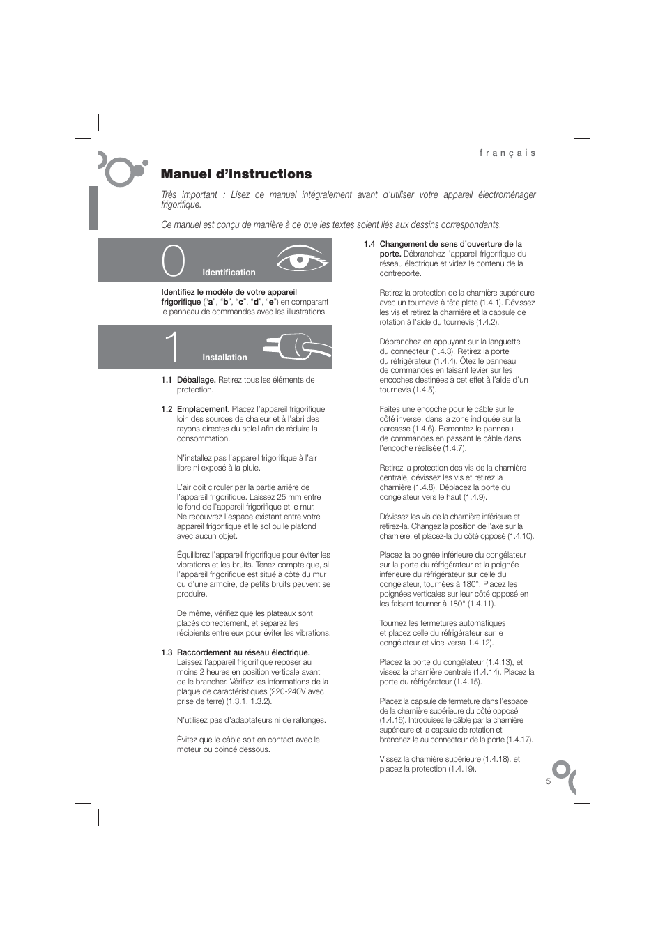 Manuel d’instructions | Fagor FFJ6825N User Manual | Page 7 / 58