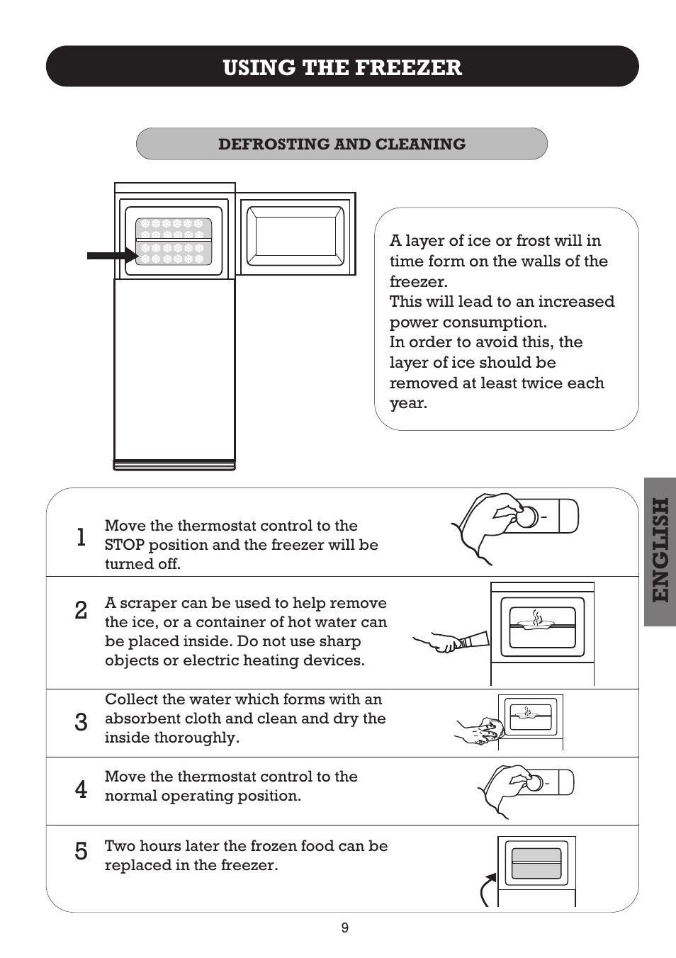English using the freezer | Fagor FFJ2667 User Manual | Page 53 / 88