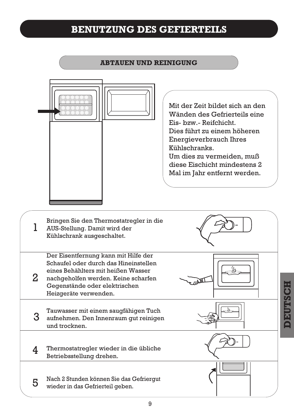 Deutsch, Benutzung des gefierteils | Fagor FFJ2667 User Manual | Page 67 / 88