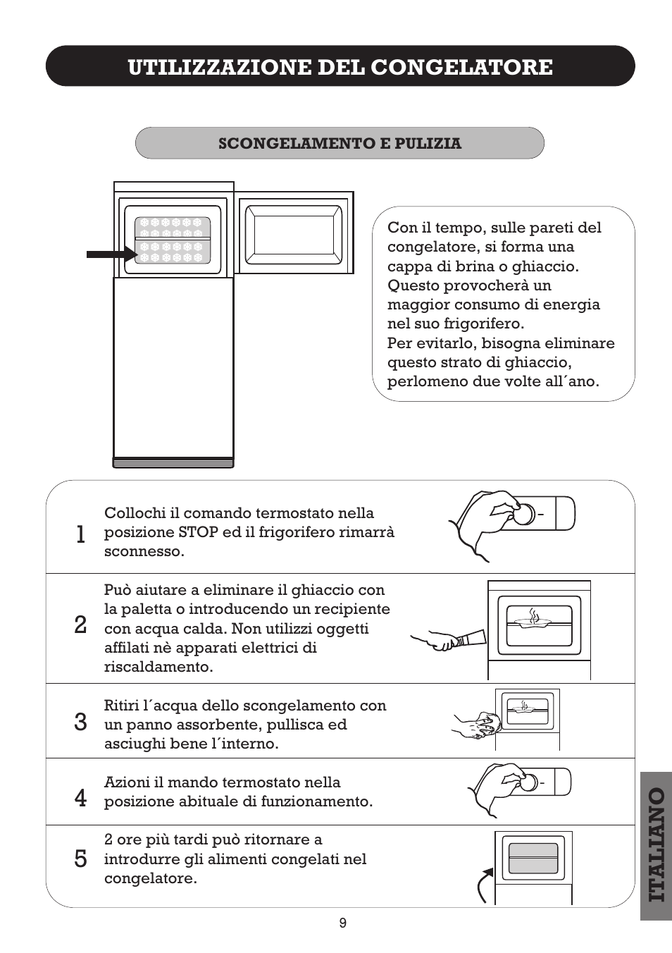 It aliano, Utilizzazione del congelatore | Fagor FFJ2667 User Manual | Page 81 / 88
