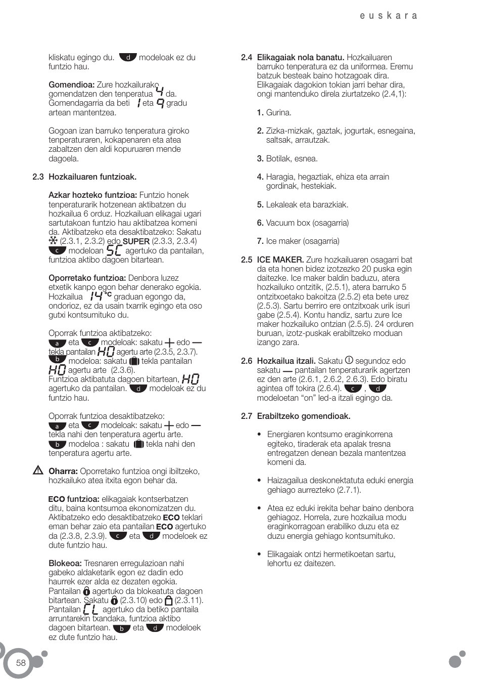 Fagor FFK1700X User Manual | Page 60 / 62