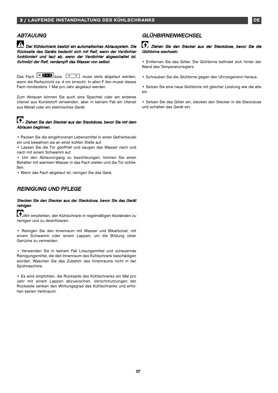 Aab bt ta au uu un ng g, Ggl lü üh hb biir rn ne en nw we ec ch hs se el l | Fagor FFK1574 User Manual | Page 44 / 56