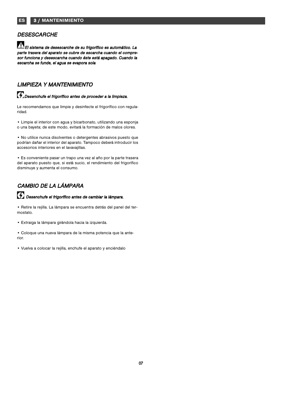 Dde es se es sc ca ar rc ch he e | Fagor FFK1570 User Manual | Page 7 / 50