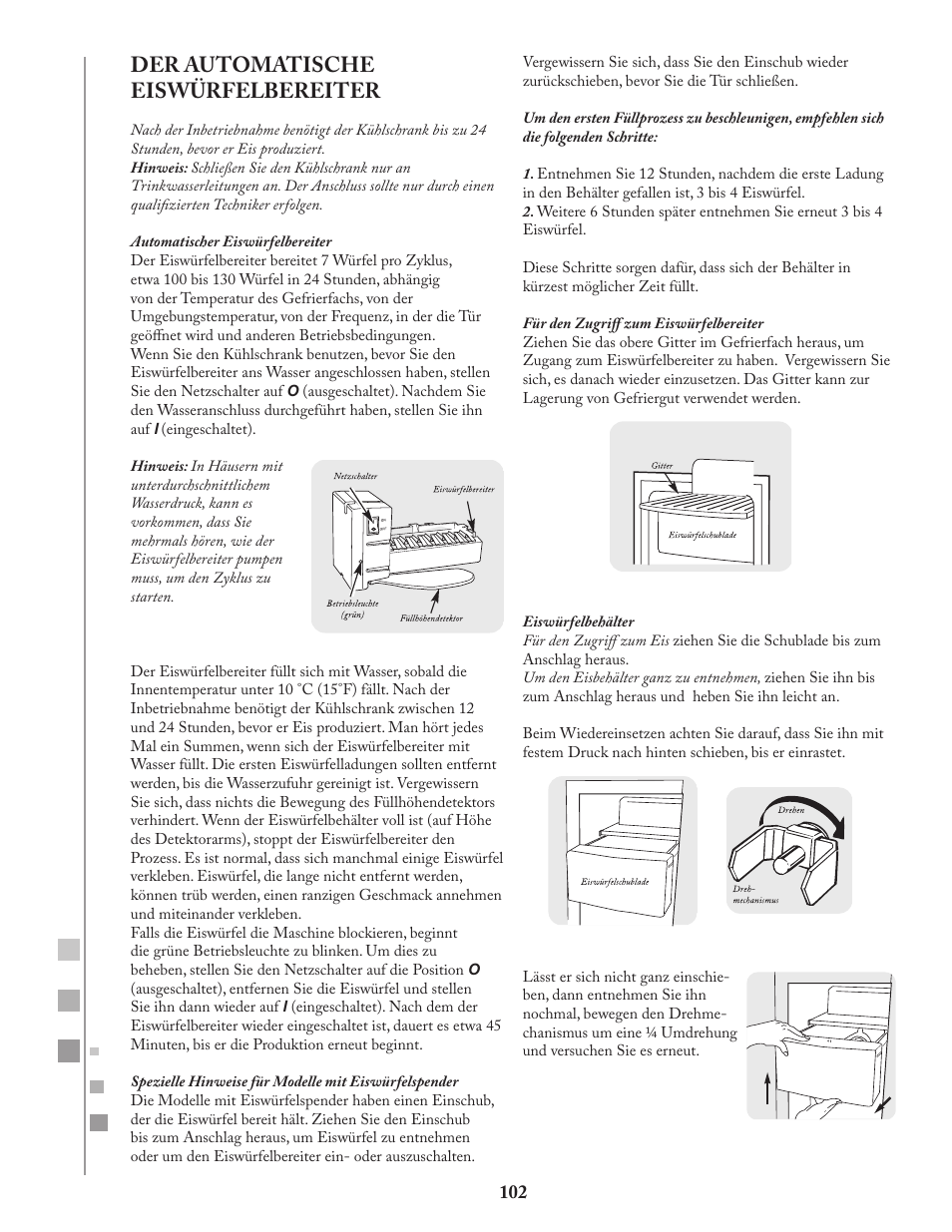 Der automatische eiswürfelbereiter | Fagor FQ8965X User Manual | Page 102 / 122