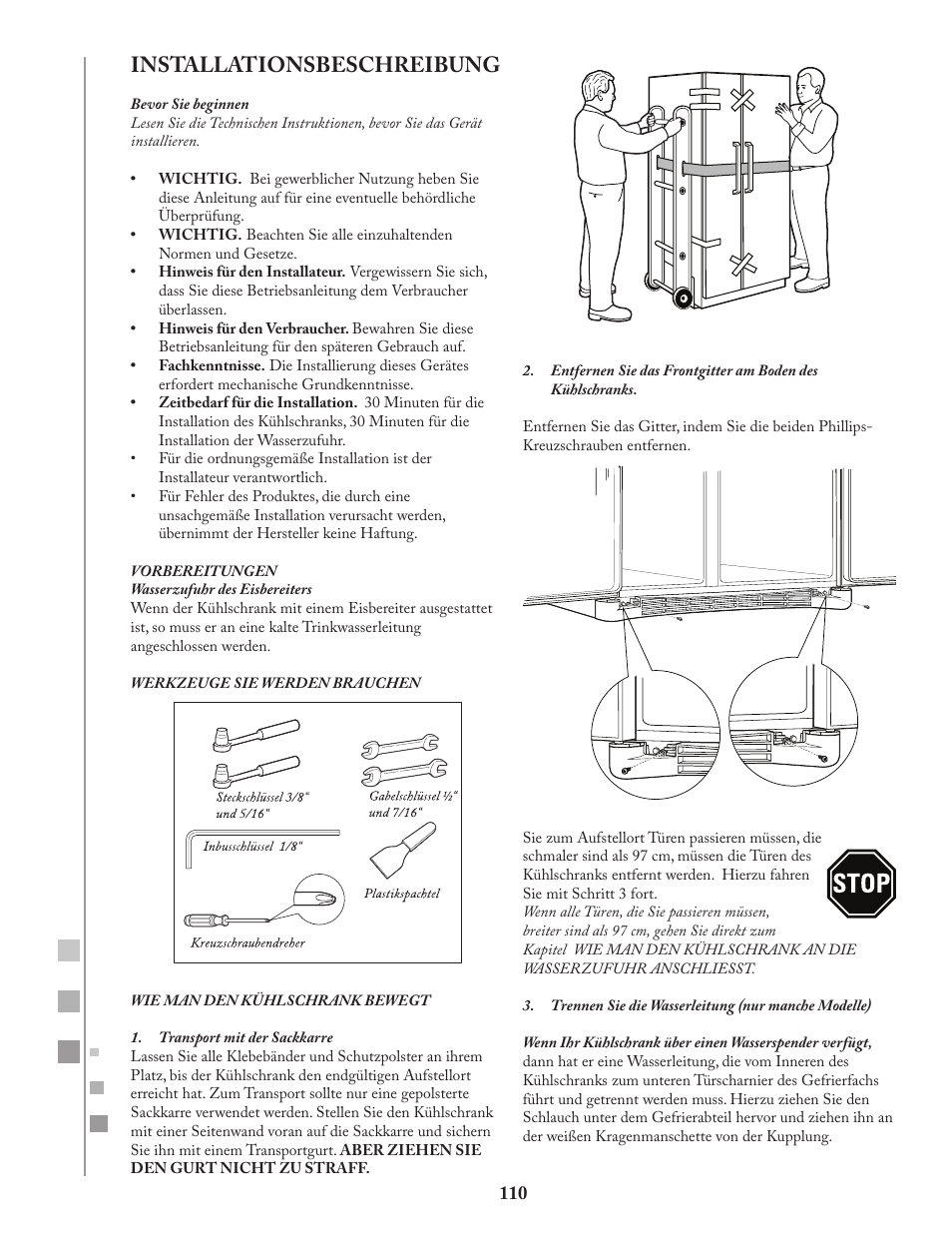 Installationsbeschreibung | Fagor FQ8965X User Manual | Page 110 / 122