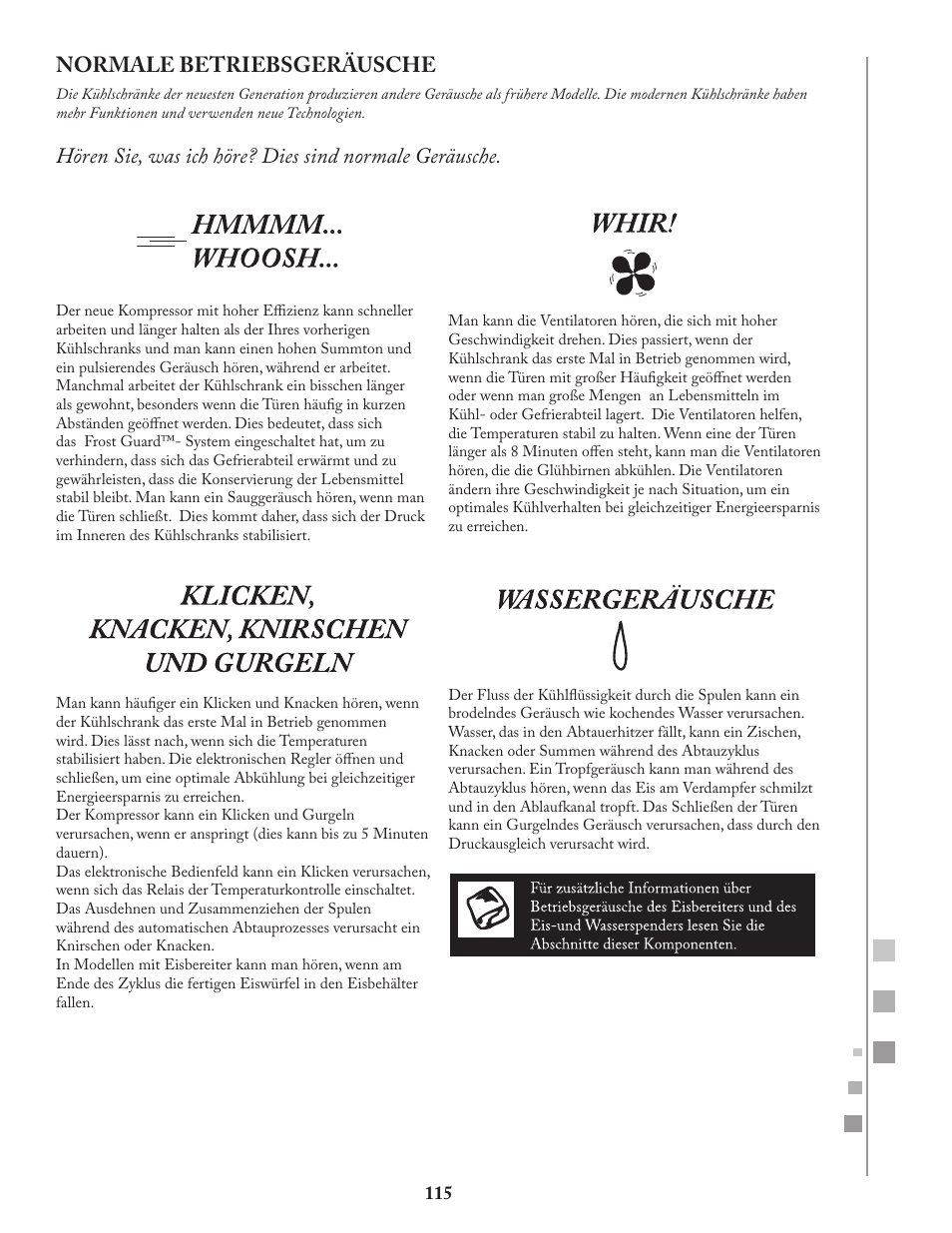 Normale betriebsgeräusche | Fagor FQ8965X User Manual | Page 115 / 122